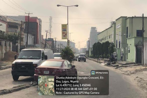 Lamp Pole Billboards along Otunba Adedeoyin Ogungbe Street (Yakoyo), Lekki, Lagos
