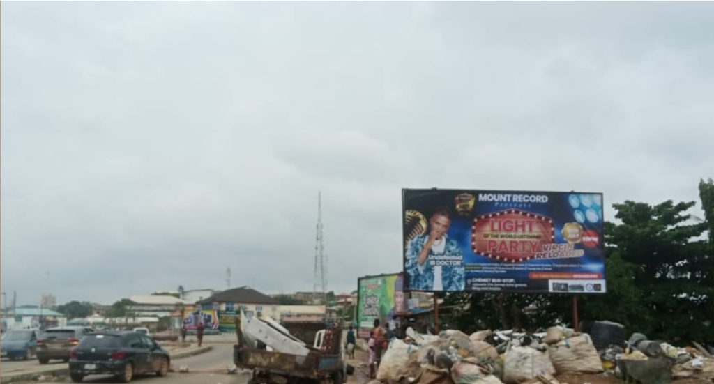 Billboard in Ibadan, Oyo State, along Oluyole, Akala Expressway, facing Elebu to New Garage