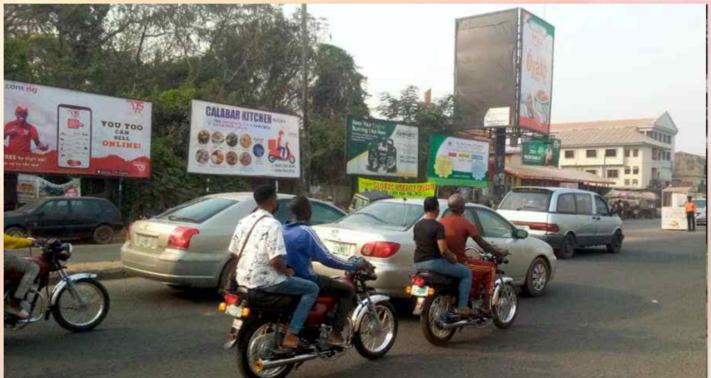 Billboard in Ibadan, Oyo State, along Sango Road before Bodija Junction, opposite God First House, facing Bodija, Sango and Mokola