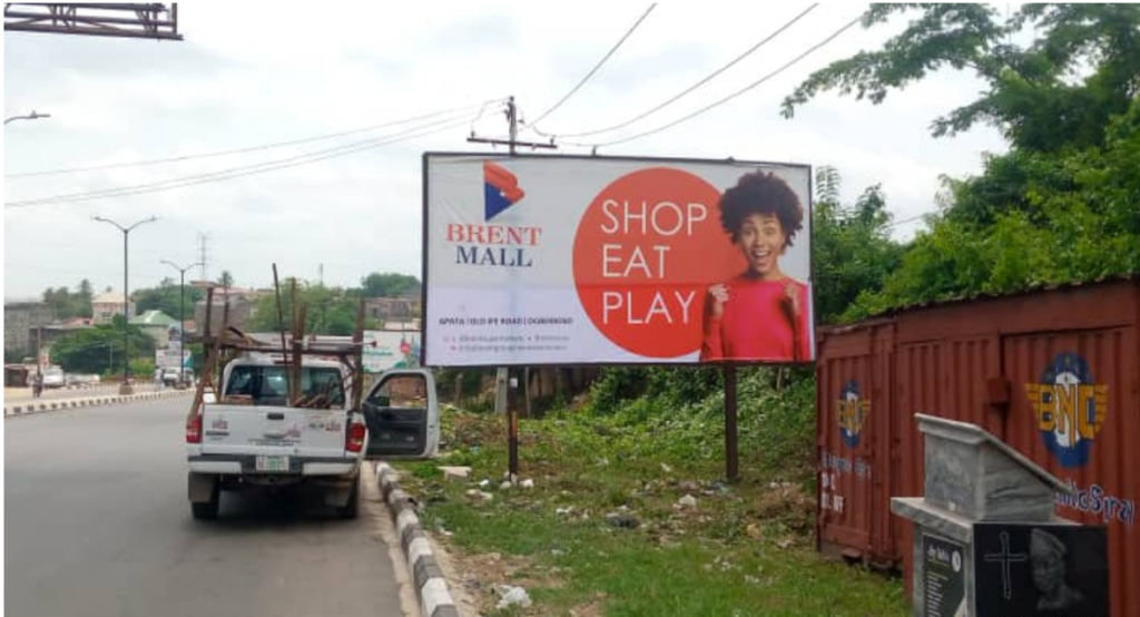 Billboard in Ibadan, Oyo State, at Akinyemi Bus Stop in front of GT Bank E-Branch Office, facing Mobil to Mile 110