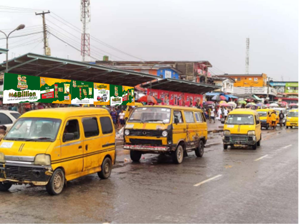 Bus Shelter Billboard Advertising at Iyana Ipaja Bus-Stop, Lagos