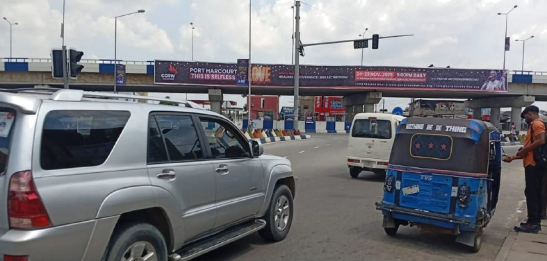 Large Format Billboard at Airforce Flyover, By Stadium Road, FTF Stadium RoadEliozu-G U Ake Road, Port Harcourt