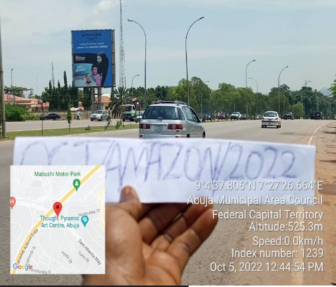 Portrait Billboard at Sanni Abacha way by Mabushi Interchange, Abuja, FCT