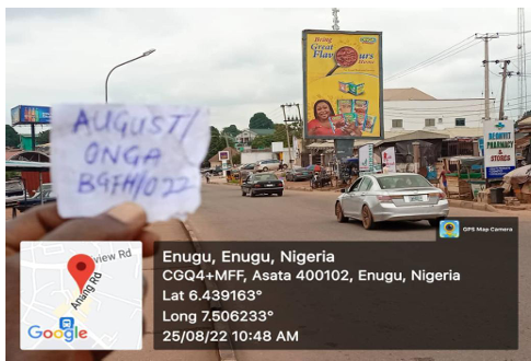 Portrait Billboard By Car Wash, Presidential Road, FTF C to C Plaza, UNEC & Kenyetta, Enugu, Enugu State