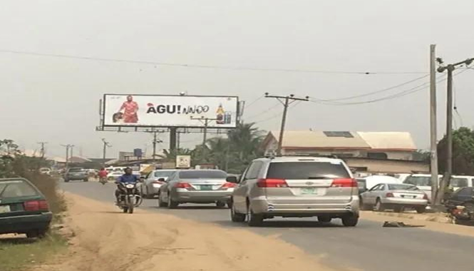 Unipole Billboard at Aba Port Harcourt Expressway By Alaoji Spare Parts Market FTF Port Harcourt, Aba, Abia State