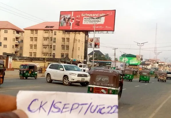 Unipole Billboard Along Aba-Owerri Road Opposite Star Paper Mill, Aba, Abia State
