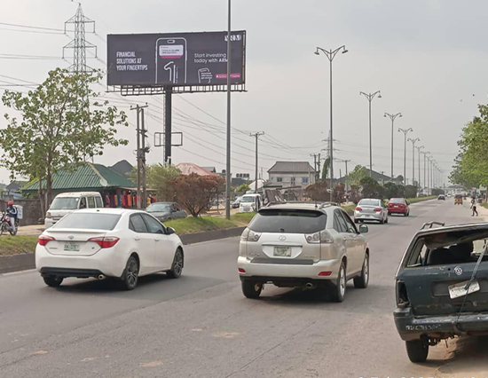 Unipole Billboard Along G.U. Ake Road by Exquisite Events FTF Eliozu Flyover, Port Harcourt, Rivers State