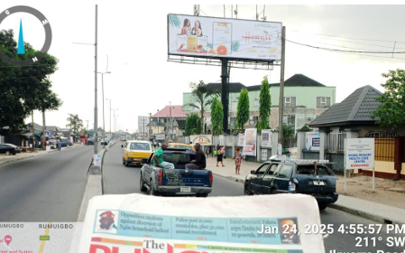 Unipole Billboard Along Ikwerre Road by Rumuigbo Junction FTF Rumuokuta, Mile 3&4 Market, Port Harcourt, Rivers State