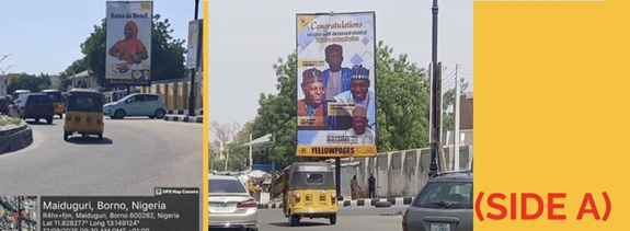 Portrait Billboard at Bukar Bolori Roundabout, Maiduguri, FTT Lafia Road, Side A, Borno State