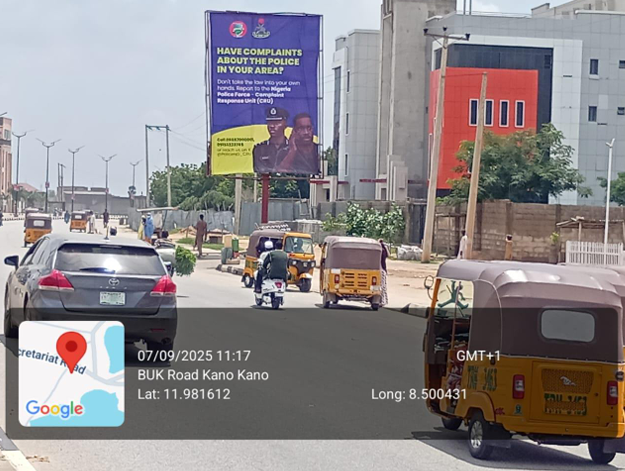 Landscape Billboard at Along Buk road, Kano, FTT Sharada market, Kano State