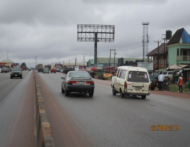 Unipole Billboard at Benin Lagos road by Agen Aluminium, Benin City, Edo State
