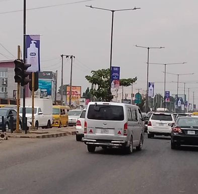 Lamp Pole Advertising along Mobolaji Bank Anthony Way, Ikeja, Lagos State