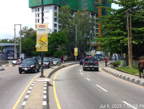 Lamp Pole Advertising along Gerrard Road, Ikoyi, Lagos State