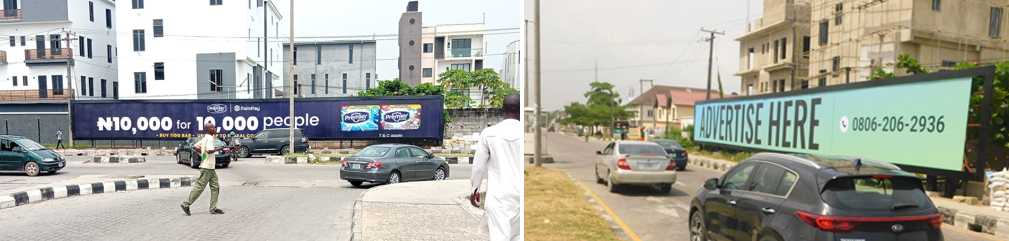 Static Billboard at Bisola Durosinmi Etti Drive Opposite Dowen College, Lekki Phase 1, Lagos State