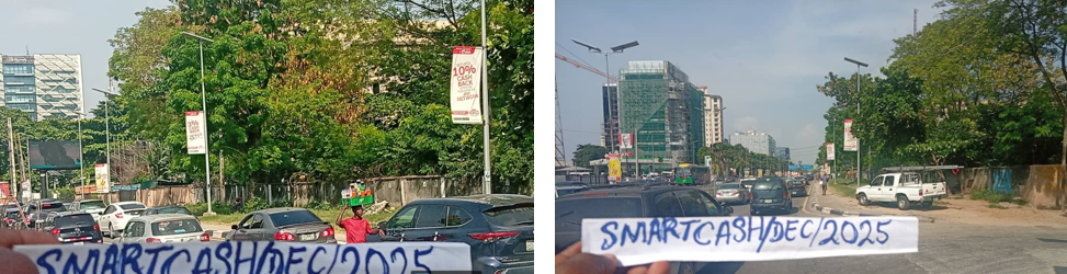 Lamp Pole Advertising along Alfred Rewane Road Side Poles, Ikoyi, Lagos State