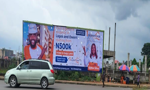 Standalone Billboard along Bank Road by Douglas Garden Park Junction, Owerri, Imo State