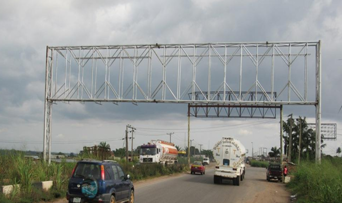 Gantry Billboard along New Lagos Road by Bypass Oluku, Benin City, Edo State