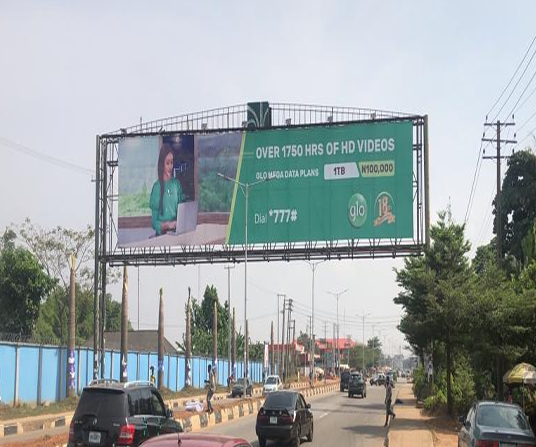 Unipole Billboard along Uselu Ugbowo Road by Uwasota Junction Board 2, Benin City, Edo State