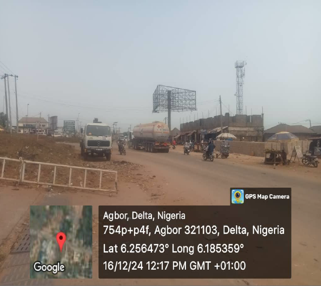 Unipole Billboard at Agbor by Uromi Junction, Asaba, Delta State