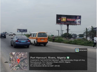 Unipole Billboard at Along Airport Road, Port Harcourt, FTT Igwuruta, Rivers State