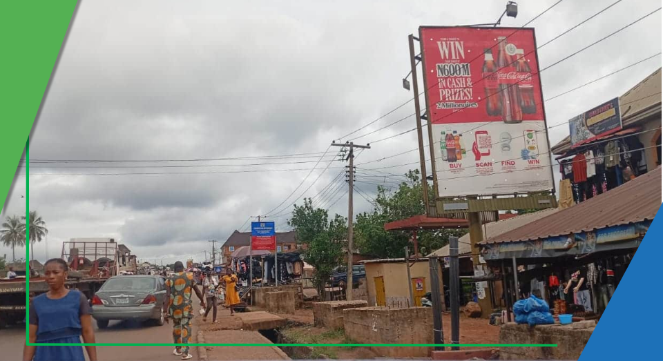Billboard at 9th Mile Main Junction beside PEEP Petroleum , Enugu - Board 1