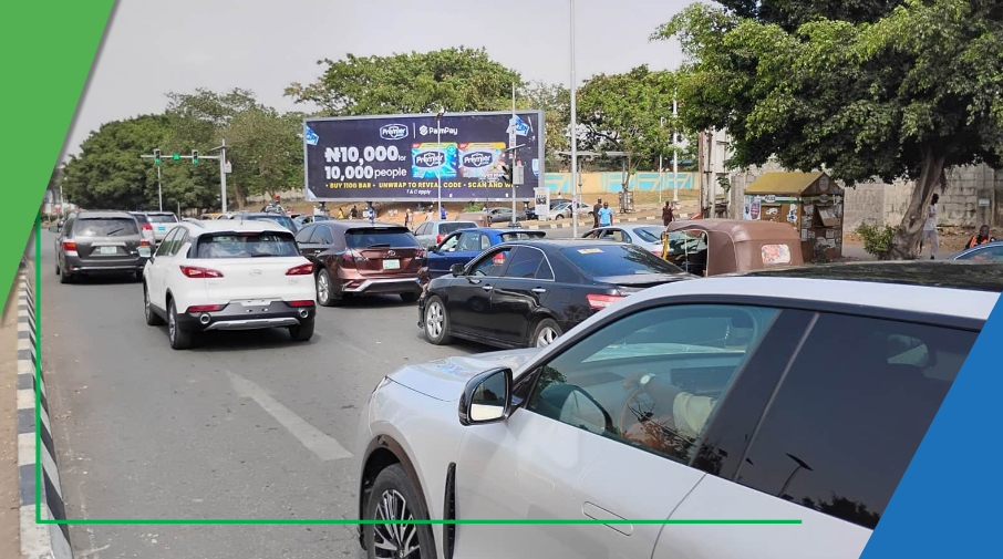 Billboard at Ahmadu Bello Way, by Ladoke Akintola Boulevard, Garki, Abuja