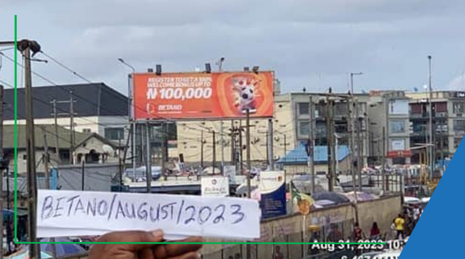Billboard at Ajah Expressway inside Ajah Ultra Modern Market, Lagos