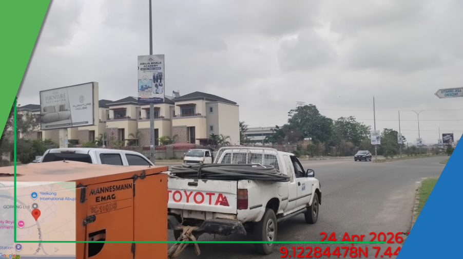 Billboard at Aminu Sale Way by Attahiru Jega Crescent, Abuja - Board