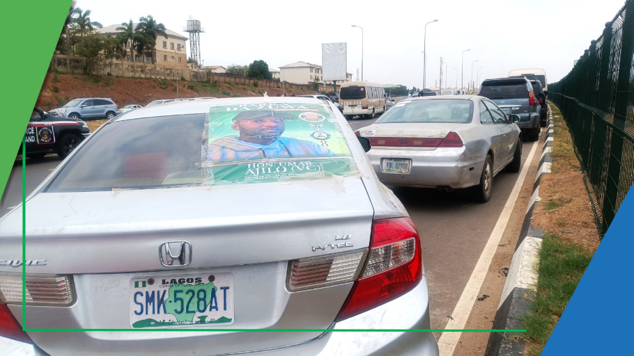Billboard at Bola Ahmed Tinubu Way, by Mohammadu Buhari Link Road, FTF, Abuja