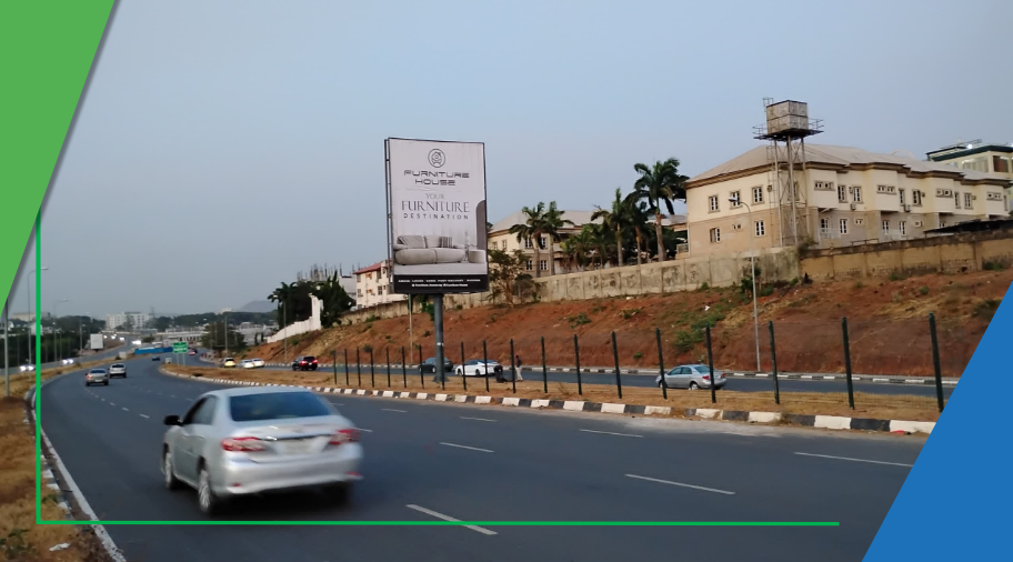 Billboard at Bola Ahmed Tinubu Way, by Mohammadu Buhari Link Road, FTT, Abuja