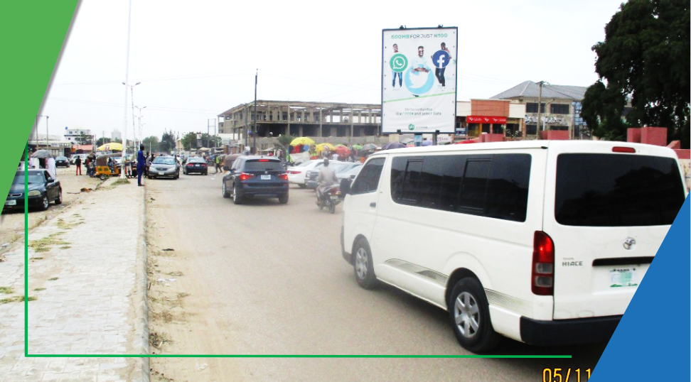 Billboard at Guda Abdullahi Road by GSM Market, Kano