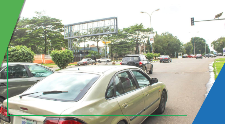Billboard at Kashim Ibrahim Way by Aguiyi Ironsi Street Maitama, Abuja