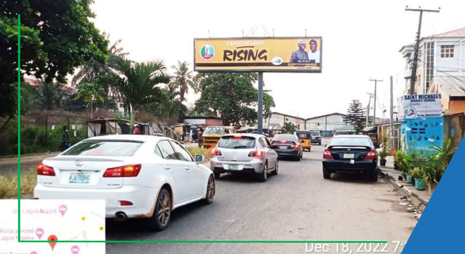 Billboard at Lateef Salami Street, Ajao Estate, Airport Road, Lagos