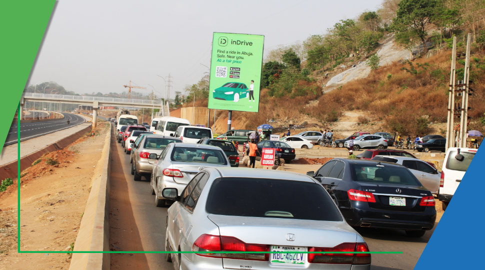 Billboard at Murtala Mohammed Expressway by Guzape Junction, Abuja