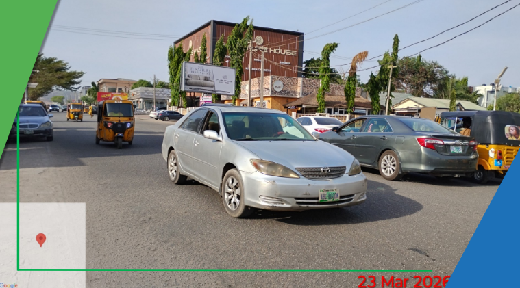 Billboard at Pa Michael Imoudu Avenue by Tai Solarin Crescent Gwarimpa A Face, Abuja