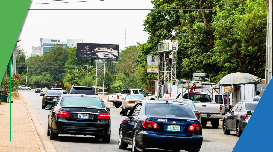 Billboard at Sani Abacha Way, by National Mosque, FTF Federal Secretariat, Abuja