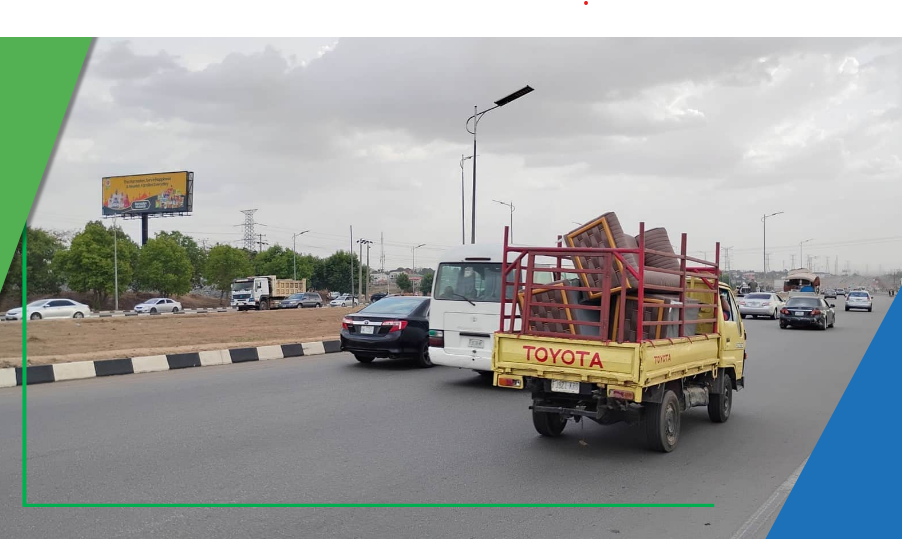 Billboard at Umar Musa Yar’Adua Way (Airport Road), FTT Airport, Abuja