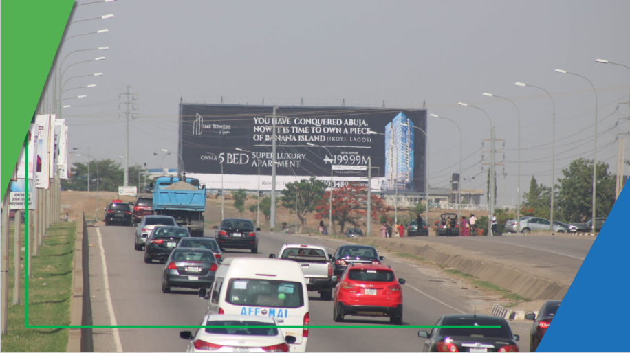Billboard at Umar Musa Yar’Adua Way, by Glory Dome, Abuja - Board 1
